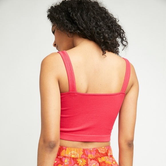 Free People Solid Rib Brami in Cherry - Picture 2 of 9